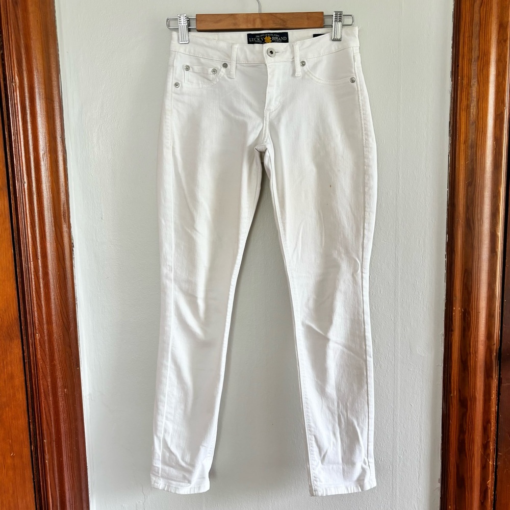 Lucky Brand white skinny jeans size 24